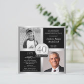 Foto's van 40e verjaardag kaart (Staand voorkant)