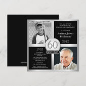 Foto's van 60e verjaardag kaart (Voorkant / Achterkant)