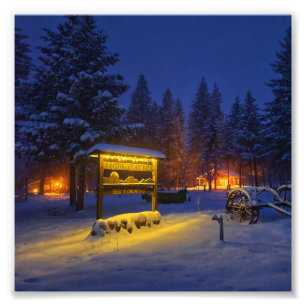 Foto's van 6 inch x6 B&B Night Scene Foto Afdruk