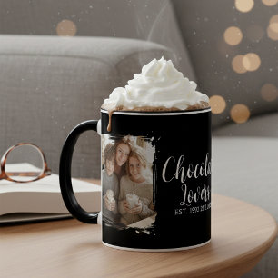Foto's van Chocolade Liefhebbers Gevestigd Tweekleurige Koffiemok