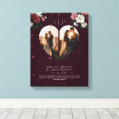 Foto's van Cute Red Custom Heart Canvas Afdruk (Insitu (Houten vloer))