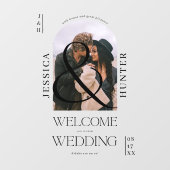 Foto's van de moderne boho op bruiloft zwart welko raamsticker (Vel)