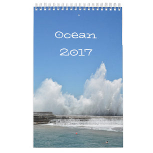 Foto's van de oceaankalender kalender