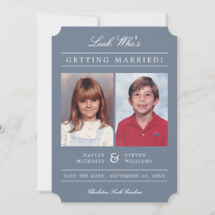 Foto's van de oude school, klassiek gestileerd D Save The Date