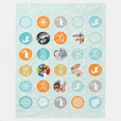 Foto's van de Rustic Holiday Pattern-kerstfamilie Fleece Deken (Voorkant)