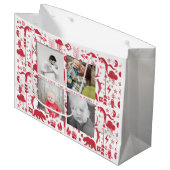 Foto's van de Rustic Red Fox Pattern-kerstfamilie Large Cadeauzakje (Voorkant Gekanteld)