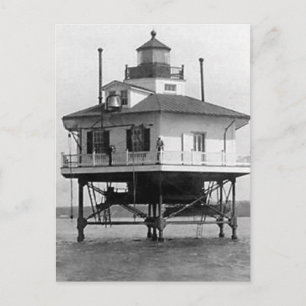 Foto's van de vuurtoren B&W en Sepia Briefkaart