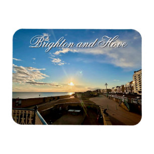 Foto's van de zonsondergang bij Brighton en Hove S Magneet