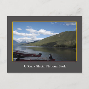 Foto's van het Amerikaanse Glacial National Park. Briefkaart