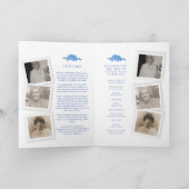 Foto's van het begrafenisserviceprogramma blue ver programma (Binnen)