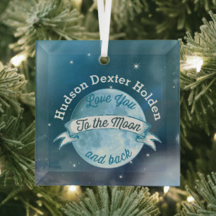 Foto's van jou naar het maan en Achterste Ornament