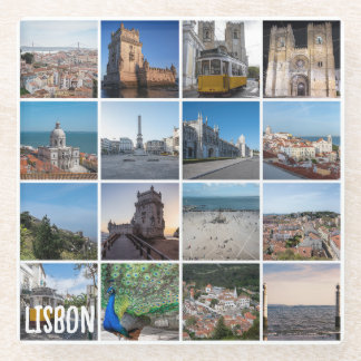 Foto's van Mosaic Lissabon, Portugal Glazen Onderzetter