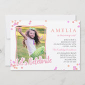 Foto's van roze en perzikkleurige Confetti Birthda Kaart (Voorkant)