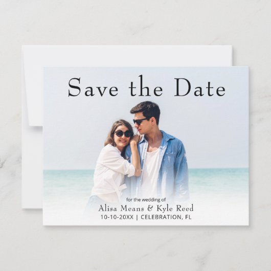 Foto's van Save the Date Modern Wedding Kaart (Voorkant)