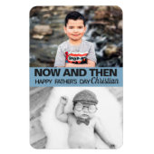 Foto's van vaderdag Now en dan van de zoon Magneet (Verticaal)