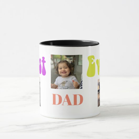 Foto's van vaders Dag Grootvaders Dag Moderne Teks Mok (Midden)