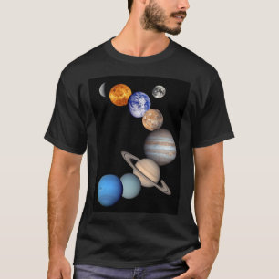 Foto's van zonnesysteemmontage JPL-planeet T-shirt