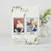 Foto's voor kinderen Bride Groom Wedding Table Num Bedankkaart (Staand voorkant)