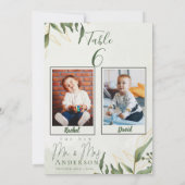 Foto's voor kinderen Bride Groom Wedding Table Num Bedankkaart (Achterkant)