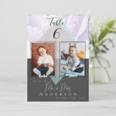 Foto's voor kinderen Bride Groom Wedding Table Num Bedankkaart (Staand voorkant)