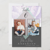 Foto's voor kinderen Bride Groom Wedding Table Num Bedankkaart (Achterkant)