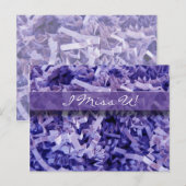 Foto's voor Paarse papiervorm ontbreken Briefkaart (Voorkant / Achterkant)