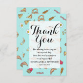 Foto's Waterverf Pizza Fries Bacon Bedankkaart (Voorkant / Achterkant)