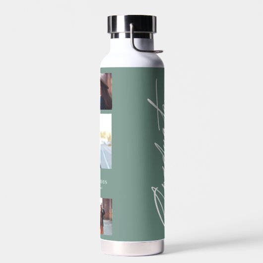 Fotosap groen afstuderen script modern elegant waterfles (Links)