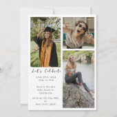 Fotoscript Afstuderen zwart wit Afstuderen Kaart (Achterkant)