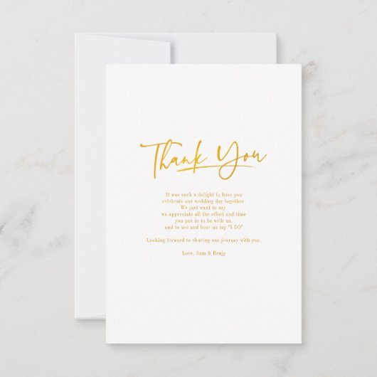 Fotoscript bruiloft bedankkaart (Achterkant)