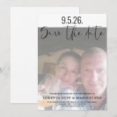 Fotoscript De datum opslaan Uitnodiging (Voorkant / Achterkant)