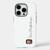 Fotoscript modern minimalistisch wit zwart stijlvo Case-Mate iPhone case (Achterkant)