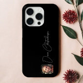 Fotoscript modern minimalistisch zwart wit elegant Case-Mate iPhone case