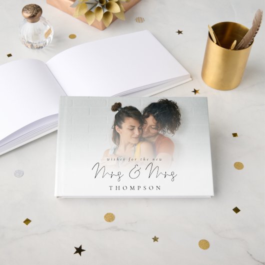 Fotoscript Mrs. Lesbian Wedding Guest Book Gastenboek (Voorkant open)