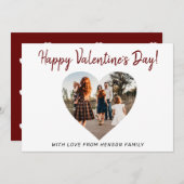 Fotoscript van de valentijn van de dag van de hart feestdagenkaart (Voorkant / Achterkant)