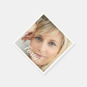 Fotoscriptvrouw van 40e verjaardag servet (Hoek)