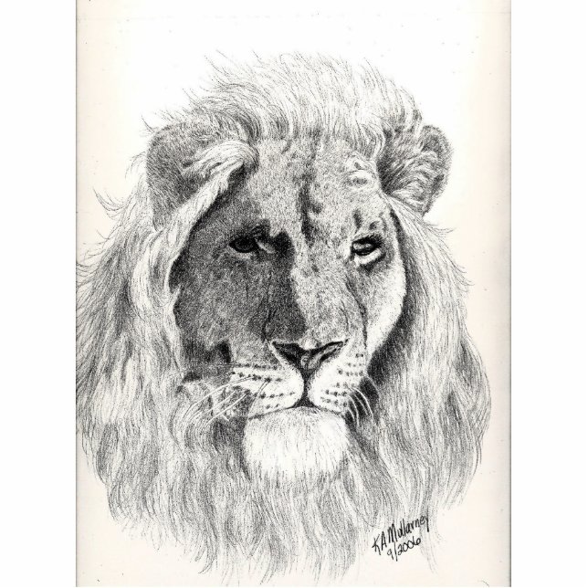 Fotosculptuur van mannetjesleeuwen fotobeeldje sleutelhanger (Voorkant)