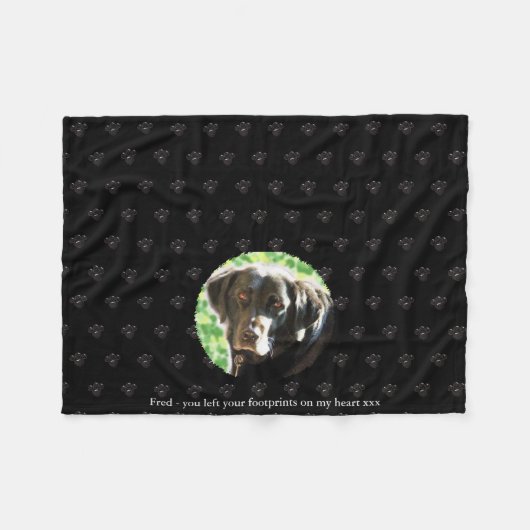 Fotosjaal voor huisdierherdenking Fleece Troostdek (Voorkant (Horizontaal))