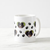 Fotosjablonen voor hartvorm met verfafdrukken koffiemok (Voorkant rechts)