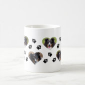 Fotosjablonen voor hartvorm met verfafdrukken koffiemok (Center)