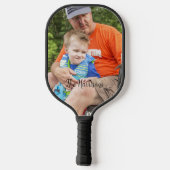 Fotosjabloon en aangepaste tekst pickleball-peddel pickleball paddle (Achterkant)