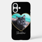 Fotosjabloon Glitter Hart met huisdier Aangepaste Case-Mate iPhone Case (Achterkant)