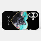 Fotosjabloon Glitter Hart met huisdier Aangepaste Case-Mate iPhone Case (Achterkant (horizontaal))