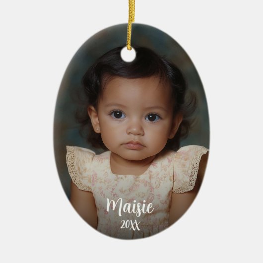 Fotosjabloon Kerst of Vakantie Ornament (Voorkant)