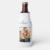 Fotosjabloon liefdestekst Witte bier Kooler Flesjeskoeler (Fles Voorkant)
