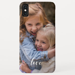 Fotosjabloon Love Script Heart Family iPhone XS Max Hoesje