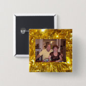 Fotosjabloon met Gold Lijst Button (Voorkant /achterkant)