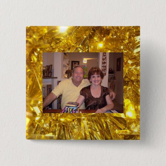 Fotosjabloon met Gold Lijst Button (Voorkant)