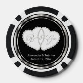 Fotosjabloon van de bruid en de bruom pokerchips (Achterkant)