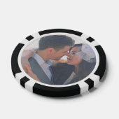 Fotosjabloon van de bruid en de bruom pokerchips (Enkel)